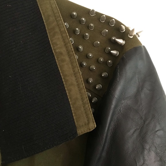 leather sleeved Asos size 18 coat! 1 of a kind:) - Picture 2 of 8